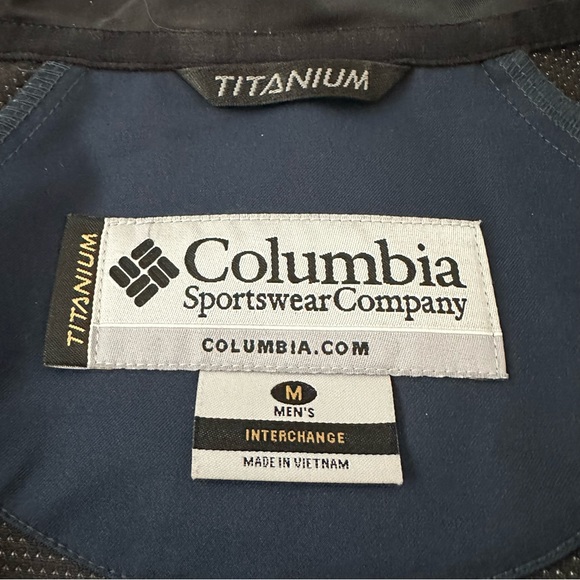 Columbia Omni-Shield Interchange Titanium Blue Black Zip-up Soft Shell Jacket M - Picture 7 of 14